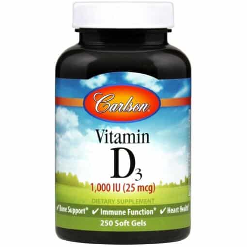 Carlson Labs - Vitamin D3 1000 IU - 250 softgels