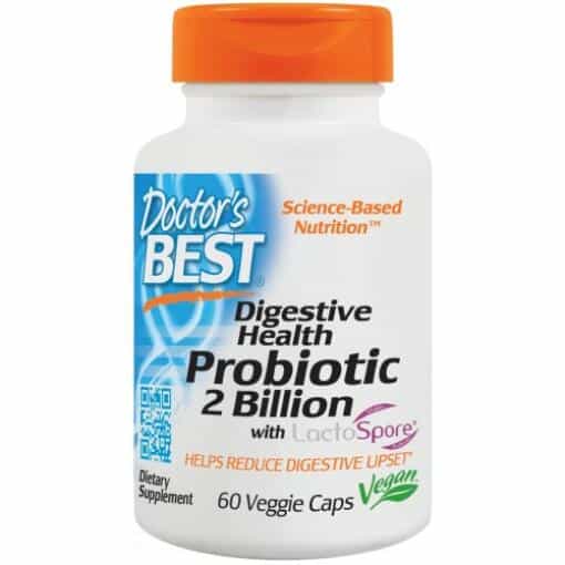 Doctor's Best - Digestive Health Probiotic 2 Billion with LactoSpore 60 vcaps
