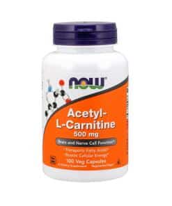NOW Foods - Acetyl-L-Carnitine 500mg - 100 vcaps