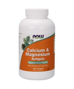 NOW Foods - Calcium & Magnesium with Vit D and Zinc 240 softgels