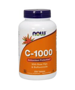 NOW Foods - Vitamin C-1000 with Rose Hips & Bioflavonoids 250 tablets