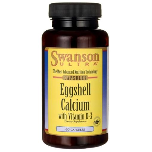 Swanson - Eggshell Calcium with Vitamin D-3 - 60 caps