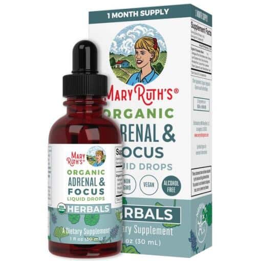 Organic Adrenal & Focus Liquid Drops - 30 ml.